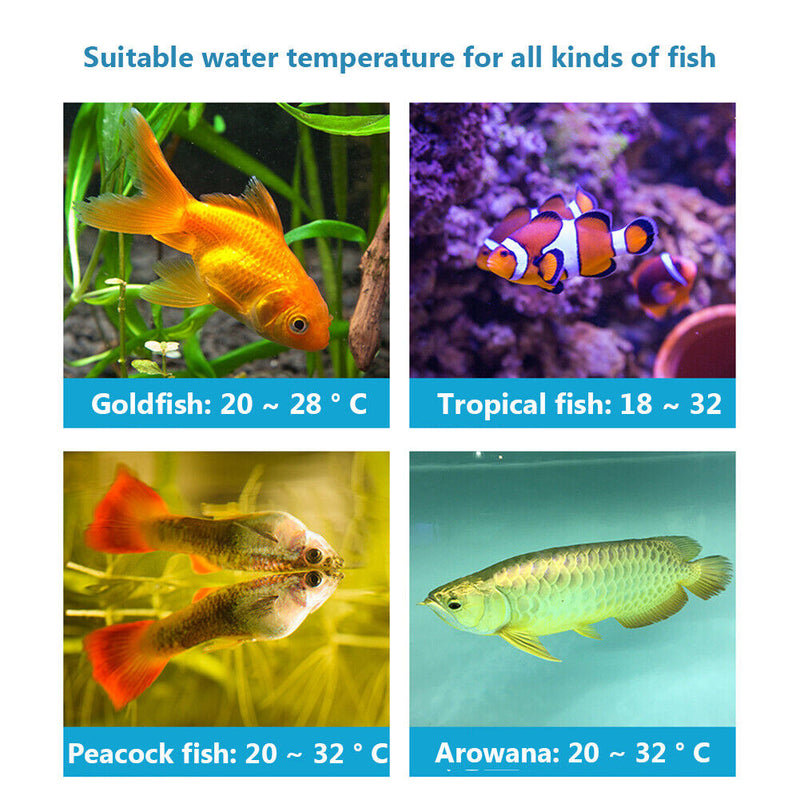 Aquarium LCD Digital Thermometer High Precision Temperature Meter (White)