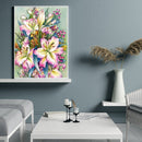 5D Full Round Drill Diamond Painting Flower DIY Women Home Decor Embroidery K