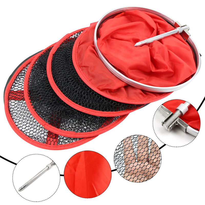 Aluminum Fishing Net Cage Collapsible Durable Rubberized Net Bag Fish Guard