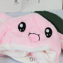 Cute Cartoon Plush Kid Rabbit Hat Moving Jumping up Bunny Ear Head Dress Bean