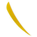 10pcs 4 inch Water Drop Turkey Feathers Arrow Real Feathers Vanes (Yellow)