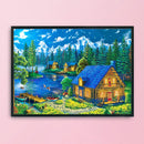 11CT Stamped Cross Stitch Needlework Embroidery Craft (SZX18 Rhine Town)