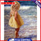 Sea Girl Frameless Picture Oil Paint By Numbers Hand Painted Picture for Home