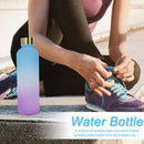 1L Large Capacity Water Bottle Plastic Water Cup (Blue Purple Gradient) Newly