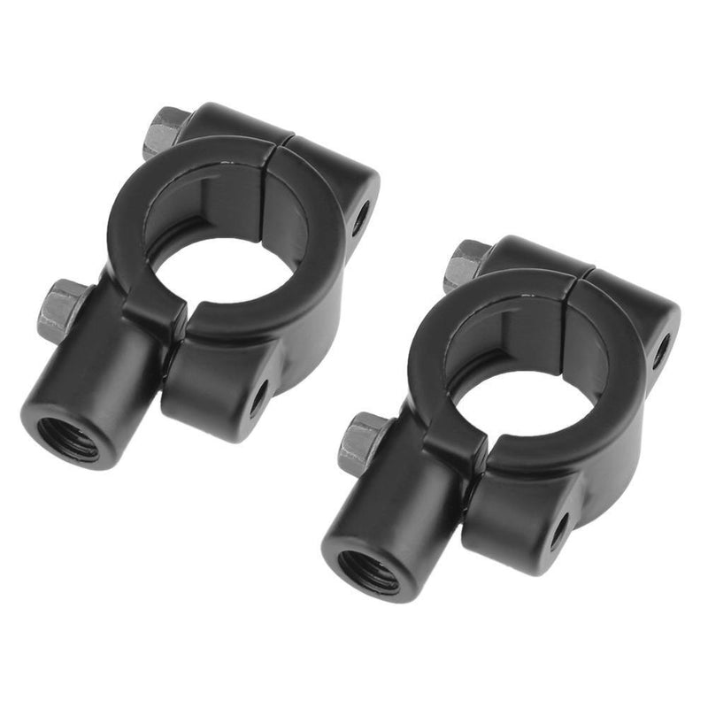 2pcs Universal Motorcycle Handlebar Mirror Mounts M10x22mm Aluminum Clamps Newly