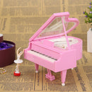 Romantic Piano Dancing Ballerina Music Box Clockwork Musical Boxes (Pink) Newly