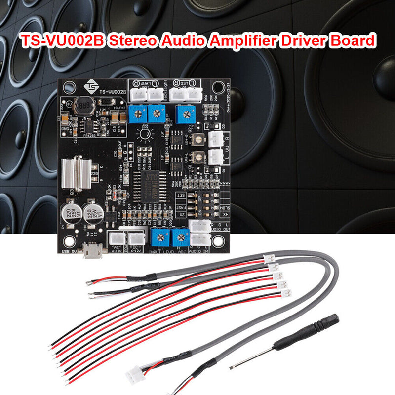 TS-VU002B Stereo Audio Amplifier Driver Board Adjustable DB VU Level Meter Newly