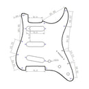 3Ply SSS 11 Holes Strat Electric Guitar Pickguard for FD (Dark Green)