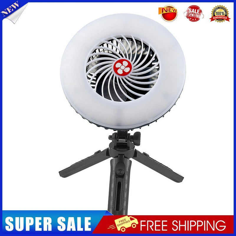 2 in 1 LED Tent Fan Rechargeable Lamp USB Charging Fan Light with Stand