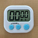 LCD Digital Timer Magnetic Kitchen Countdown Alarm Clock with Stand (White)