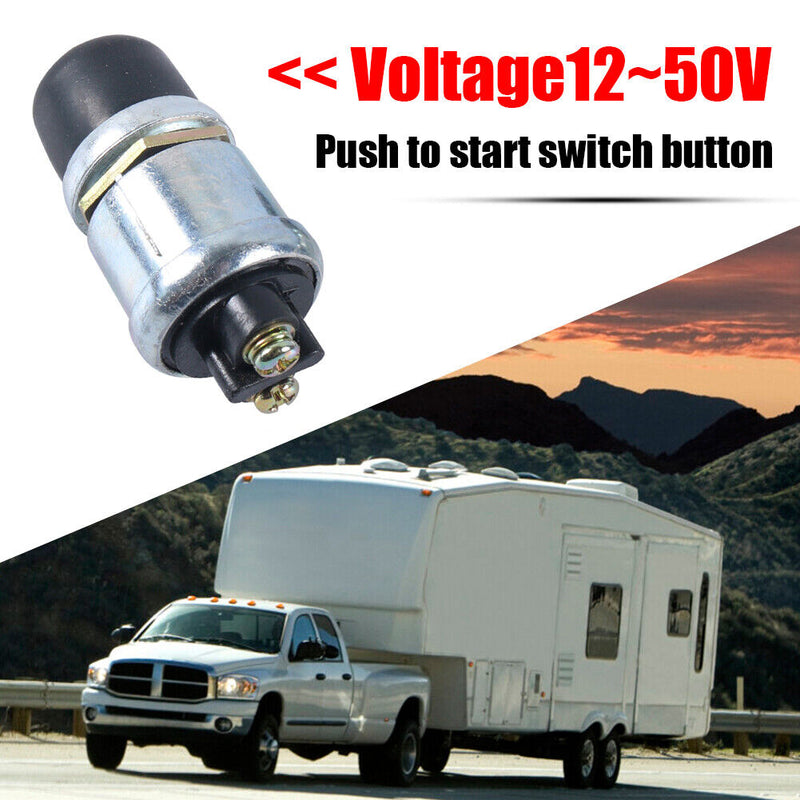 Waterproof Horn Ignition Starter Switch Truck Car Engine Start Boat Push Bu
