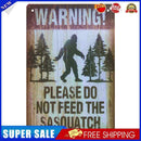 Sasquatch Warning Metal Plate Tin Sign for Bar Pub Club Cafe Wall Art Decor