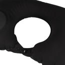 U Shape Travel Pillow Press Air Inflatable Airplane Neck Cushion (Black)