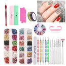 Pro Nail Tool Kit UV Gel Painting Pen Brush Electric Dryer Machine Set (01)