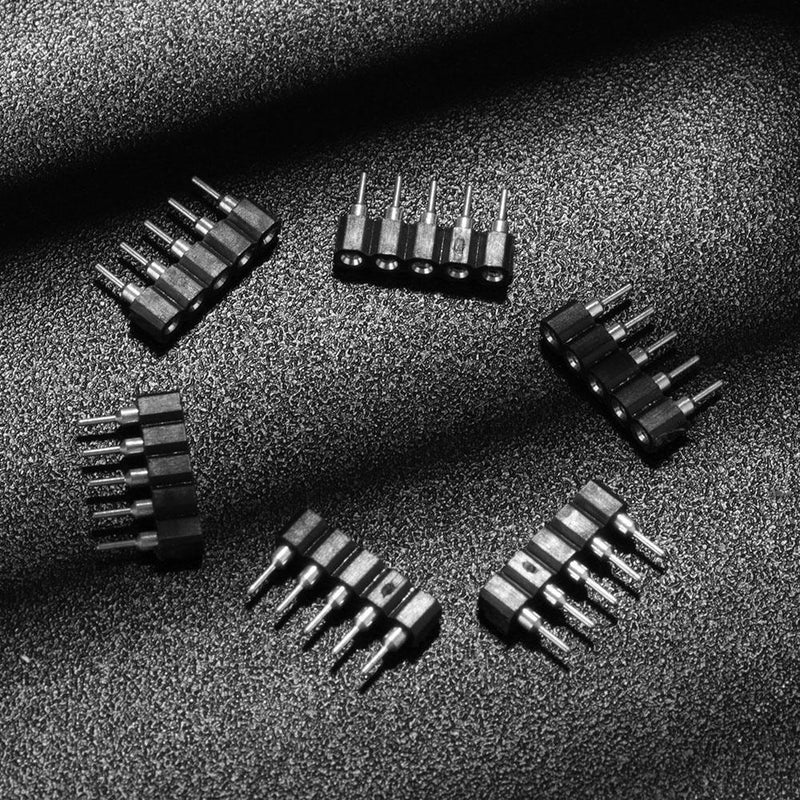 10pcs Female Connector Pin Needle for LED Strip(5Pin RGBW5050)(Black) Newly