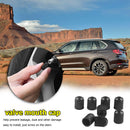 10x Plastic Car Bicycle Tire Valve Caps Dome Shape Valve Air Caps with Seal Ring