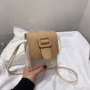 Fashion Contrast Color PU Leather Crossbody Bag Casual Women Mini Shoulder Bags