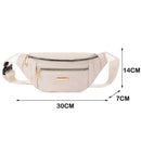 Women Pure Fanny Pack Oxford Cloth Messenger Chest Bag Phone Purses Coin Hold