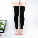 2pcs Warm Women Socks Leg Warmers Leisure Long Thigh High Socks (Black)