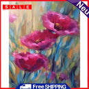 Coded Hand Painted Drawing Decor DIY Oil Paint by Numbers Flower Pattern Picture