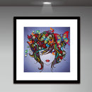 5D DIY Part Drill Diamond Painting Short Hair Girl Special Shaped Picture