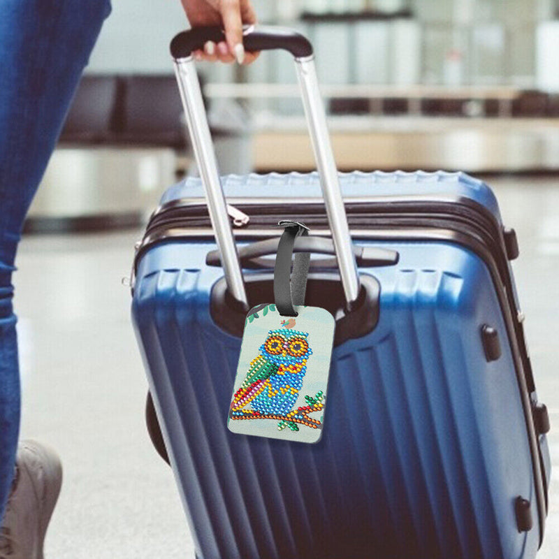 DIY Special Shaped Diamond Painting Birds Design Leather Boarding Pass