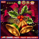 5D DIY Full Drill Round Shape Christmas Bell Rhinestone Kit Diamond Drawing