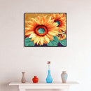 Frameless DIY Painting By Numbers Sunflower Hand Painted Canvas Wall Art Pi