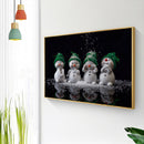 Cute Snowman 5D DIY Full Round Drill Diamond Painting Rhinestones Decor Craft