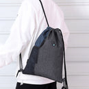 Gym Sack Drawstring Bag - Nylon Sports Travel Drawstring Bag (Dark Blue) Newly