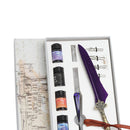 Starry Sky Fountain Dip Pen Set Gradient Color Feather Ink Pen (Purple) Newly