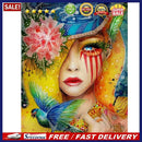 5D DIY Full Drill Round Shape Girl Rhinestone Diamond Drawing Home Decorati