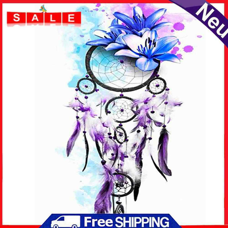 5D Diamond Painting Kit DIY Flower Dreamcatcher Full Round Drill Mosaic Picture