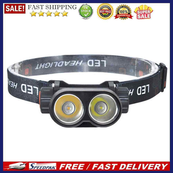 USB Rechargeable Headlight XPE LED Flashlight Indoor Camping Night Fishing