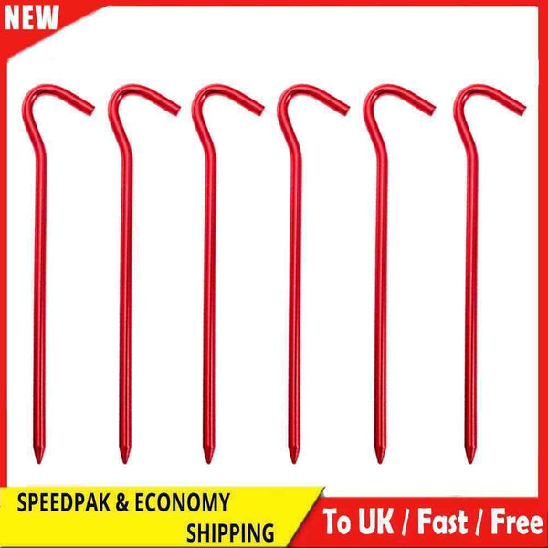 6pcs Outdoor Camping Tent Stakes Aluminium Pegs Ground Fixing Nail Accessories