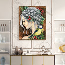 Flower Girl Oil Paint By Numbers Kit DIY Drawing Picture for Adults Home De
