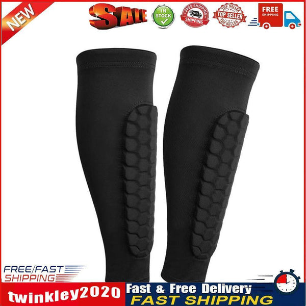 Basketball Knee Protector Calf Guard Socks Running Leg Sleeves (Black M) Newly