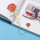 Lotus Leaf Tassel Metal Pagination Mark Book Clip Painted Brass Bookmark