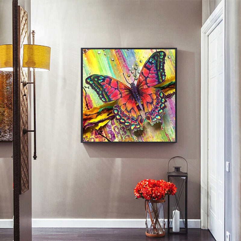 5D Kit Rhinestone Pictures DIY Butterfly Full Round Drill Diamond Painting
