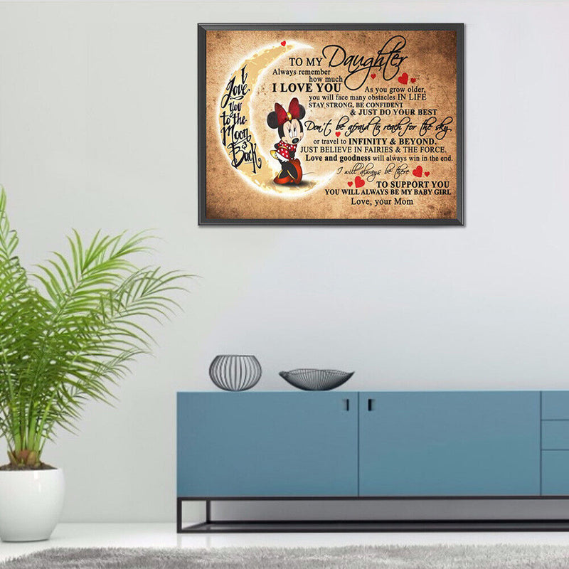 Diamond Painting Mouse Letters Full Round Drill Picture of Rhinestone DIY Kits