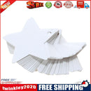 50pcs Kraft Paper Pendant Five-pointed Star Cards Home Party Decor(White)