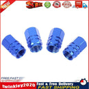 4pcs Aluminum Alloy Car Wheel Tire Valve Air Caps Stem Covers (Blue) Newly