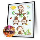 5D DIY Full Drill Diamond Painting Monkey Cross Stitch Mosaic Craft Kit Wall