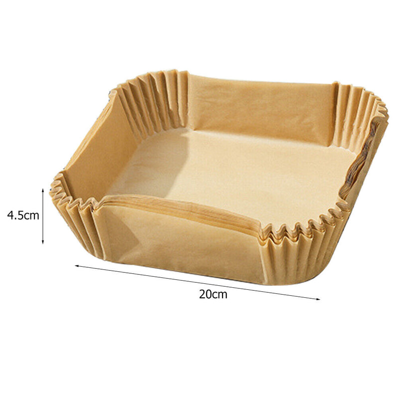 50x Air Fryer Parchment Liners Non-Stick Kitchen Baking Silicone Oil Paper Mats