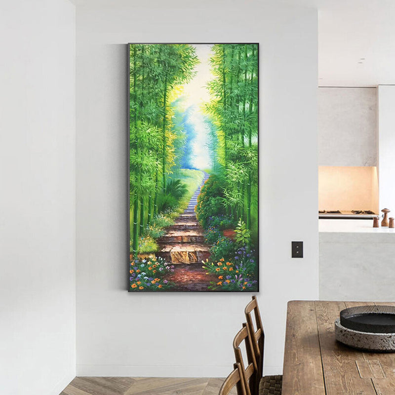 Full Round Diamond Painting 5D Bamboo Forest Path DIY Decoration Handwork Gifts