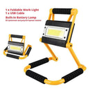 Foldable COB LED Rechargeable Work Light Outdoor Camping Portable Floodligh B6B0