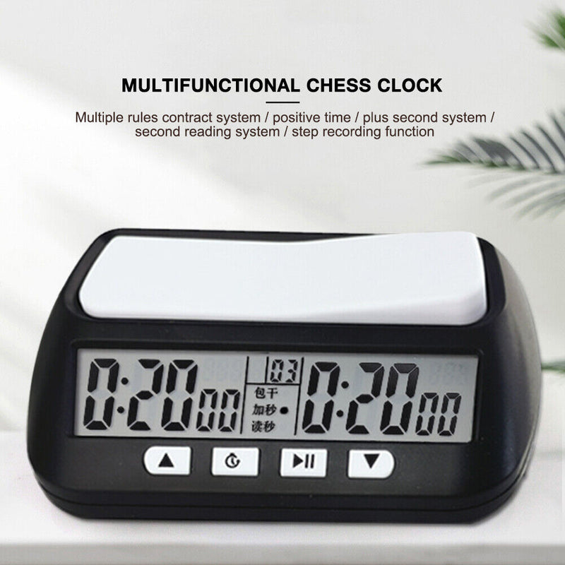 International Chess Clock Timer Digital Count Down Up Chess Game Stopwatch
