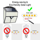 436 LED Solar Powered Lights Outdoor Bright PIR Motion Sensor Lamp (Two)