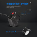 Motorcycle Handlebar Dual USB Charger with Voltmeter Thermometer (Red) Newly