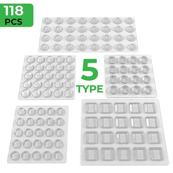 Self Adhesive Clear Silicone Gel Round Door Cabinet Pads Feet Bumper J3O7